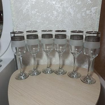 Qədəhlər, rəng - Gümüşü, Şüşə, 6 ədədli dəst — 1