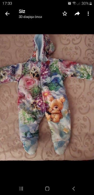təzə doğulmuşlar üçün kombinzon transformerlər: 3_6 aylig (68 sm) usag ucun kombinzon. Tezedir istifade edilmeyib — 1