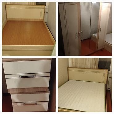 yun satilir: Yataq desdi satilir 370azn.Desde daxildi 6 qapili dolab taxt ve iki — 1