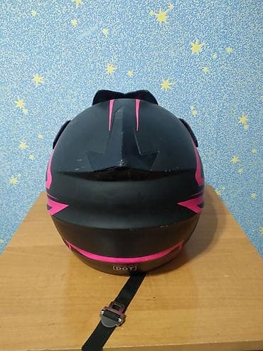 motolar: Motosiklet kaskı – off-road/full-face tipli - Rəng: mat qara üzərində — 2