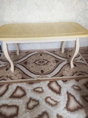 bar stolu: Yemək masası – klassik üslubda - Forma: Düzbucaqlı, yumşaq yuvarlaq — 1