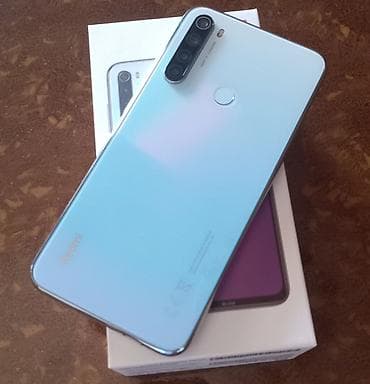 iphone telefon ikinci el: Redmi Note 8, 64 GB, rəng - Ağ, Barmaq izi — 1