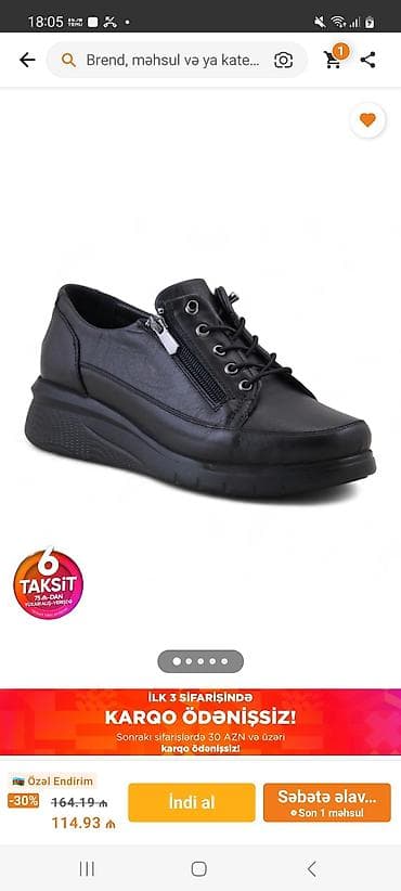 Sabo: Ölçü: 39, rəng - Qara, Yeni — 2