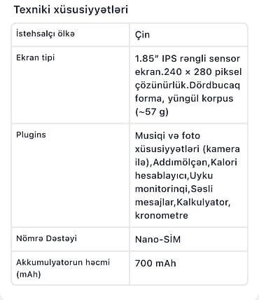 gt 2: Ağıllı saat – 1.85" IPS sensorlu rəngli ekran (240×280 piksel), yüngül — 2