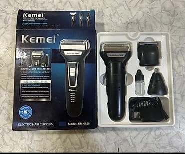 saç tebii: Kemei KM-6558 3-ü 1-də elektrikli təraş və trimmer dəsti Məhsul — 1