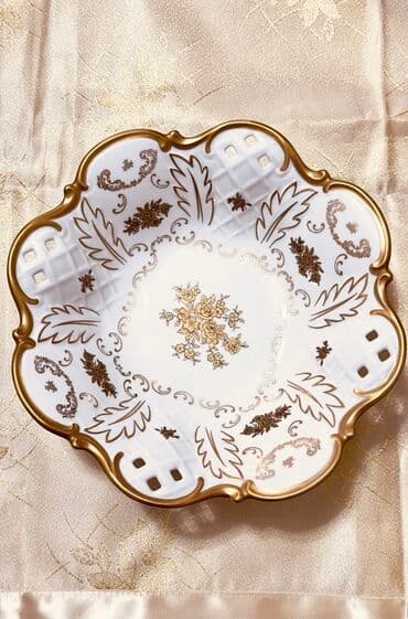 qedmi qablar: Qədimi Almanyanın “R” Kobalt Böyük Meyvə Qabları İşlənməyibdir Ağ 250 — 3