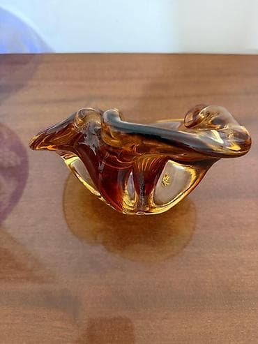 Əl işıqlı dekorativ şüşə qab - Material: qalın, büllur tipli şüşə - — 1