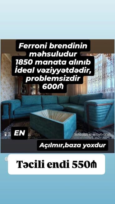 диван в черновцах: Künc divan, İşlənmiş, Açılmayan, Bazasız, Ödənişli çatdırılma — 1