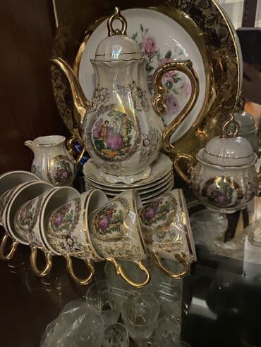 кофейный сервиз мадонна: Qəhvə dəsti, rəng - Gümüşü, Farfor, Madonna, 6 nəfərlik, Çexiya — 1