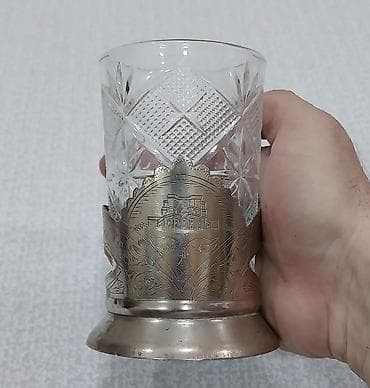 karaca qab: Stəkanlar, rəng - Gümüşü, 1 əd, SSRİ — 2