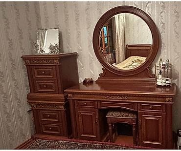 dolab parça: Klassik üslubda yataq otağı mebel dəsti - Geniş 4 qapılı qarderob — 4