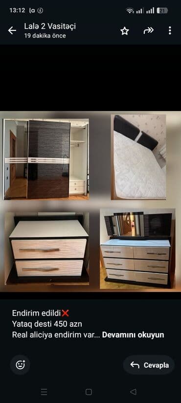xeste yatagi: Endirim edildi❌ Yataq desti 450 azn Real aliciya endirim var Taxtin — 1