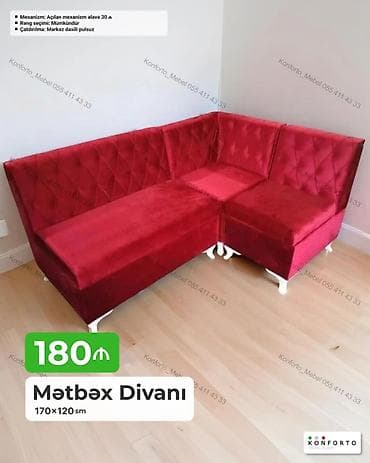 Mətbəx divanı – künc model Ölçü: 170 × 120 sm Rəng seçimi: mümkündür — 1