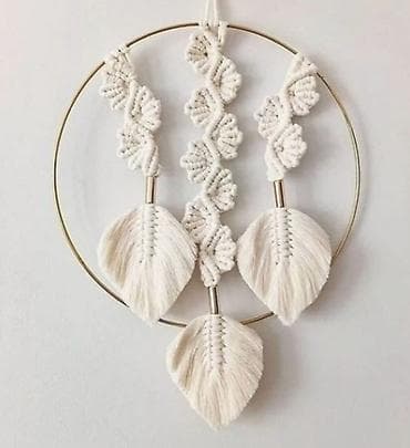 bertolesiya parca: Pano Boho üslubunda makrame divar bəzəkləri - Material: 100% pambıq — 3