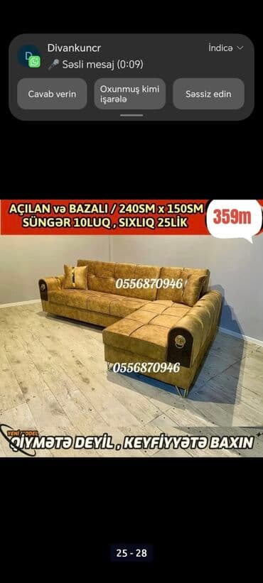 termo gəncə: Künc divan, Yeni, Açılan, Bazalı, Parça, Rayonlara çatdırılma — 4