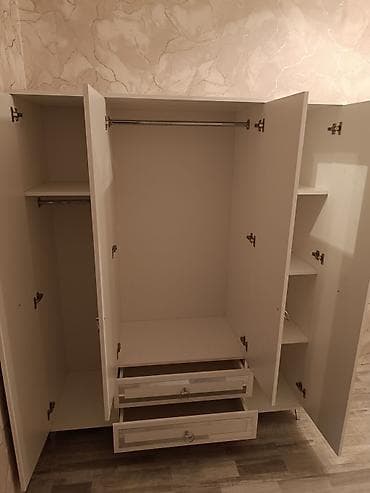 paltar vesilkasi: Yeni, 3 qapılı, Güzgülü, Bej, Digər material, Açılan, Düz dolab — 3