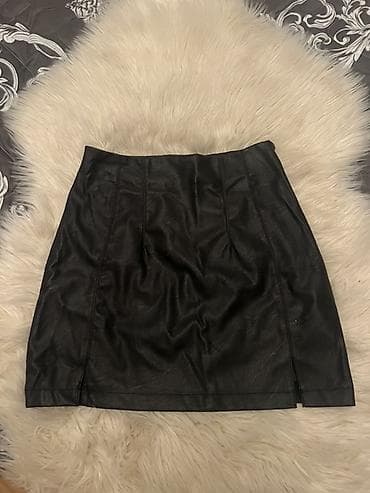 qisa etek: Mini Ətək, Terranova, Dəri, XS — 1