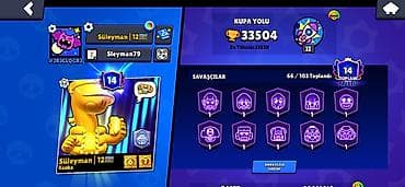 solid 504: Brawl Stars hesabı - Ümumi kubok: 33 504 - Savaşçılar: 66/103 - Öndə — 4