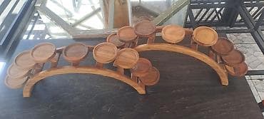 барная стойка из дерева: Məzələr, dönər, burger, ləbləbi üçün taxta stend. Əl işidir — 3