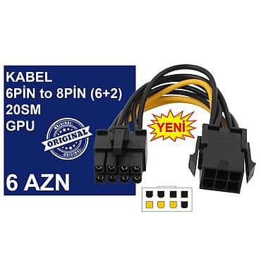 data modem sim card: Kabellər "6PİN FEMALE to 8PİN MALE Original" MƏHSULLAR TAM — 7