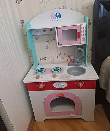 Oyun dəstləri: Taxta uşaq mətbəxi – M.S Toys - Material: taxta konstruksiya - — 1