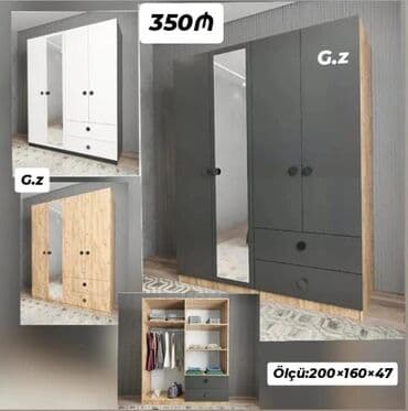 Açılan, 3 qapılı Düz dolab, Qarderob, paltar dolabı lalafo.az -da Açılan, 3 qapılı Düz dolab, Qarderob, paltar dolabı