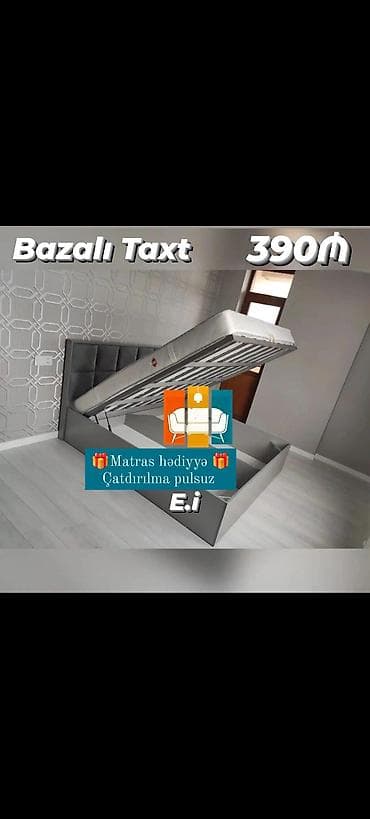 Bazalı taxt – 390₼ - Yuxarı qalxan mexanizmlə geniş bazalı saxlama