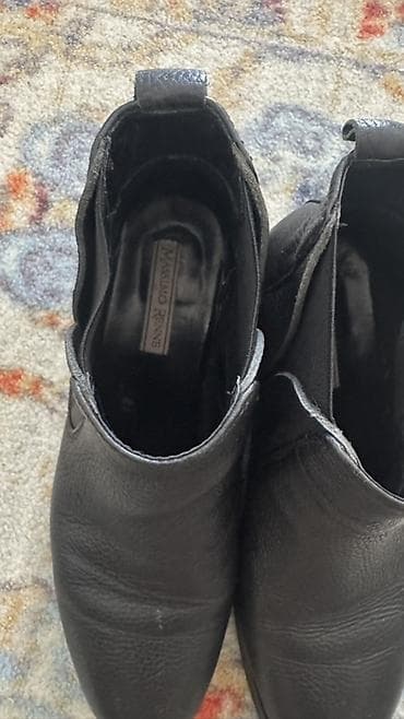 rum reqemli saat: Massimo René - Model: Chelsea tərzli qara dəridən bot - Material — 1