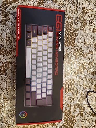 🔥 G61 RGB Gaming Klaviatura (60% Mini) 💥 YENİDİR 🌈 RGB işıqları çox — 2
