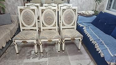 qedim mebel aliram: Qonaq otağı üçün, İşlənmiş, Qatlanmayan, rəng - Bej Stul — 2