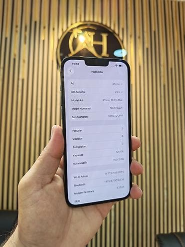 apple mac: IPhone 13 Pro Max, 128 GB, Sierra Blue, Zəmanət, Simsiz şarj, Face ID — 3
