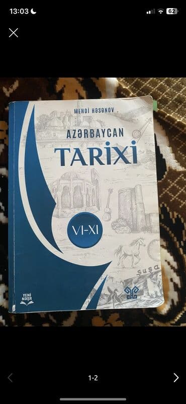 6 cı sinif tarix testləri: Azərbaycan Tarixi 11-ci sinif, 2024 il, Pulsuz çatdırılma — 1