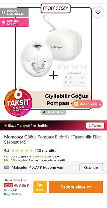 Uşaqlar üçün digər mallar: Məryəm Sudsagan aparat 220 azn satilir 1-2 defe istifade edilib — 4