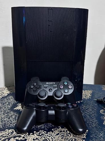 plesteywin 3: Sony PlayStation 3 Super Slim oyun konsolu 500 gb yaddas 32 oyun ela — 1