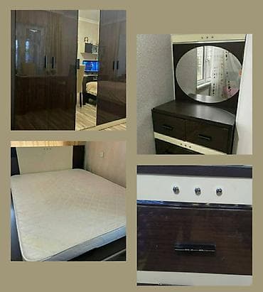 sumqayit mebel evi: Təcili çox ucuz satılır. Taxt(matrasla), dolab, komod, 2 tumba cəmi — 1