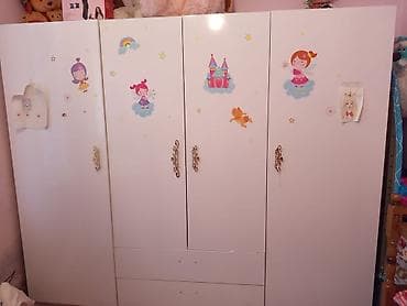 dolab 4 qapılı: Oğlan və qız üçün, 4 qapılı, Açılan, Düz dolab — 1