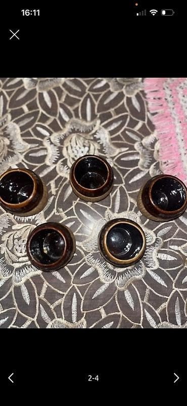 su çəni kredit: Keramika şərab/araq paylama dəsti - Material: keramika - Dizayn: ağac — 2