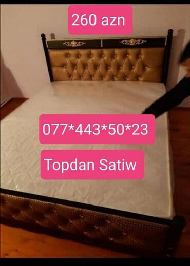 Çarpayılar: Yeni, İkinəfərlik çarpayı, Bazasız, Matras ilə, Siyirməsiz, Azərbaycan — 16