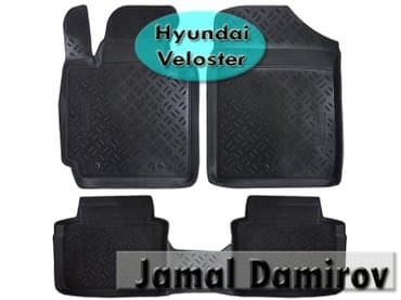 антискользящие коврики: Hyundai veloster üçün poliuretan ayaqaltılar. Полиуретановые коврики — 1