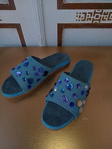 шлепанцы, вьетнамки: Размер: 39, цвет - Синий, Новый — 2