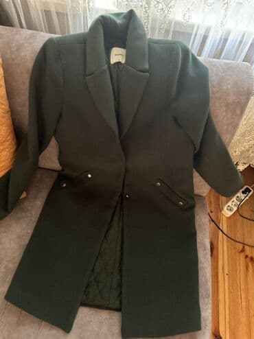 kurtkalar qadin ucun 2019: Palto, rəng - Yaşıl — 3