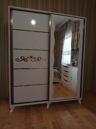 setqa qapi: Yeni, 2 qapılı, Güzgülü, Ağ, Digər material, Kupe, Düz dolab — 1