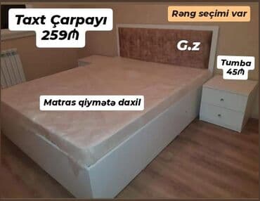 taxt döşeyi: İkinəfərlik çarpayı, Matras ilə — 1