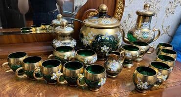 yasil kofe: Чайный набор, цвет - Зеленый, Богемия, 12 персон, Чехия — 1