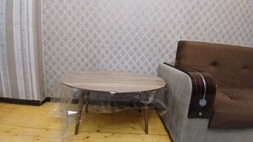 Bağ, çöl mebeli: Jurnal masası, İşlənmiş, Açılmayan, Taxta, Oval masa — 1