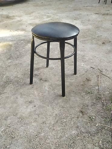 işci stol: Metall karkaslı yuvarlaq taburetka - Dizayn: 4 ayaqlı, dairəvi — 3