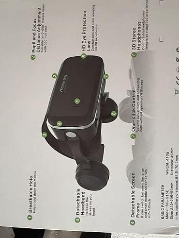 Eynəklər: VR SHINECON SC-G15E virtual reallıq eynəyi Xüsusiyyətlər: - 3D stereo — 4