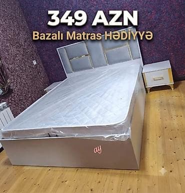 Bazalı yataq dəsti – başlıq, baza və 2 tumbalı model. - Ölçü: təxmini lalafo.az -da Bazalı yataq dəsti – başlıq, baza və 2 tumbalı model. - Ölçü: təxmini