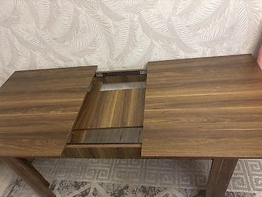Uzadıla bilən yemək/iş masası - Material: ağac fakturalı laminat/LDSP