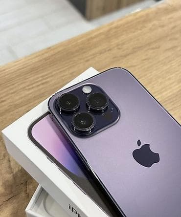 ayfon satisi: IPhone 14 Pro, 256 GB, Deep Purple, Zəmanət, Simsiz şarj, Face ID — 6